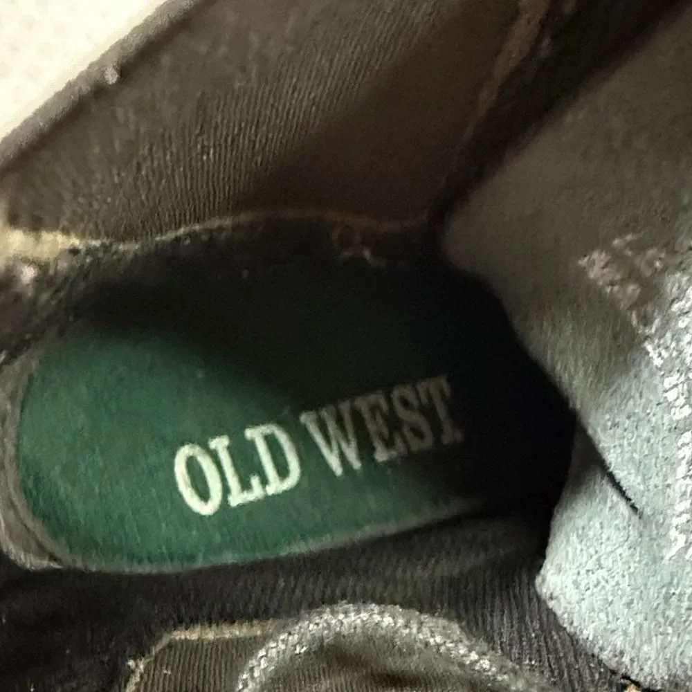 Old West Black Lace-Up Ankle Boots Kids Size 110 (11) unisex